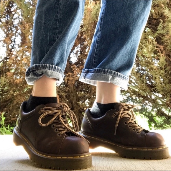 Dr. Martens Other - Dr. Doc Martens Chunky Brown Leather 8A47 Oxford Lace Up Shoes Men 9 Women 10